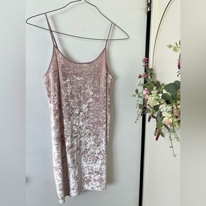 Victoria's Secret Pink Velvet Slip Dress